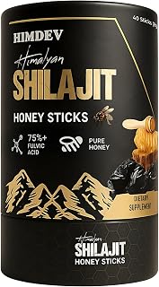 Himdev Shilajit Honey Sticks (40 Pack) – with Organic Honey for Natural Energy – On-the-Go Vitality, Great Taste