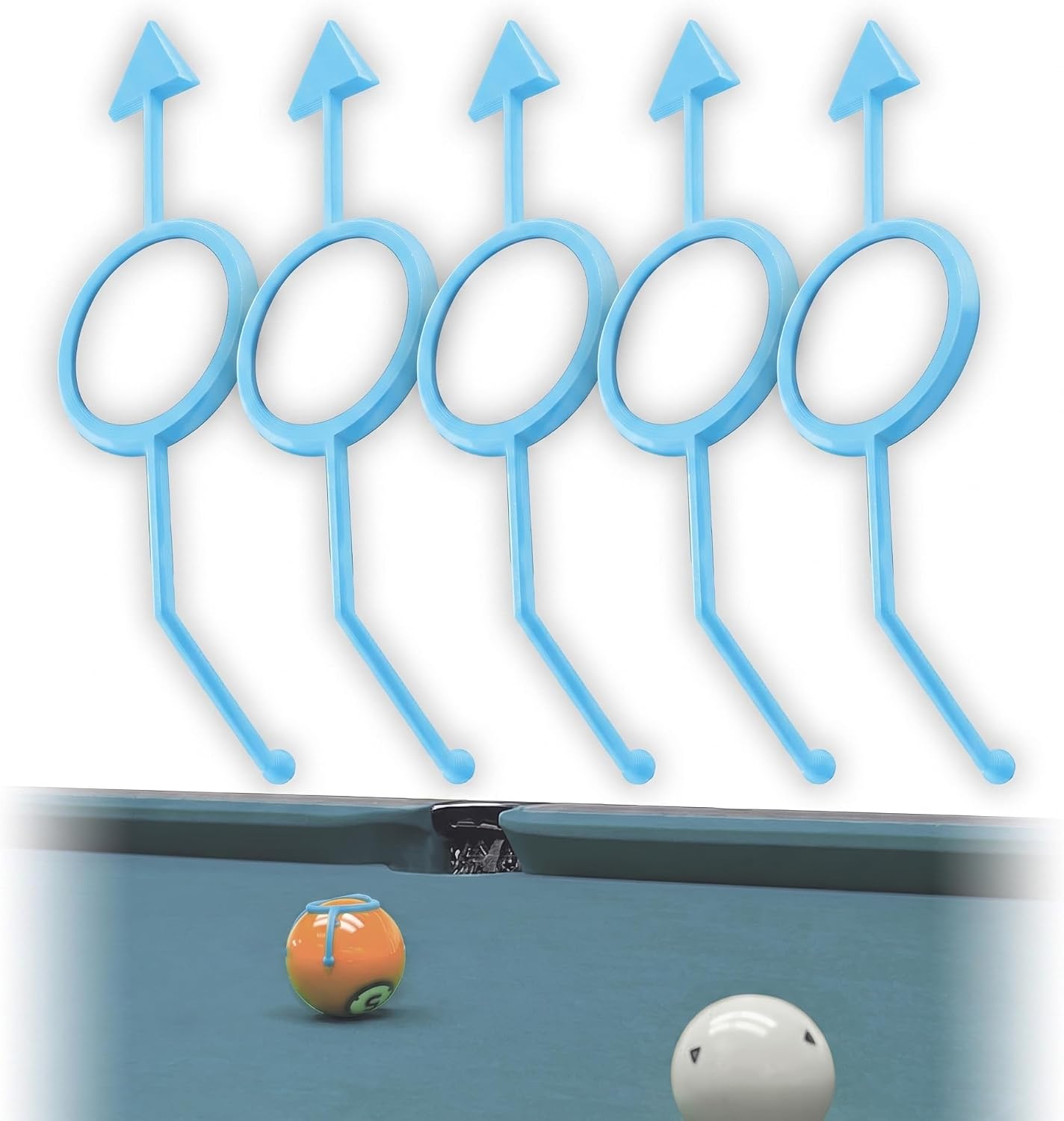 5-Pack Precision Pool Aiming Aid, Billiards Training Tool & Practice Marker for Beginners, Adjustable Sight Guide for Ghost Ball & Angle Shots