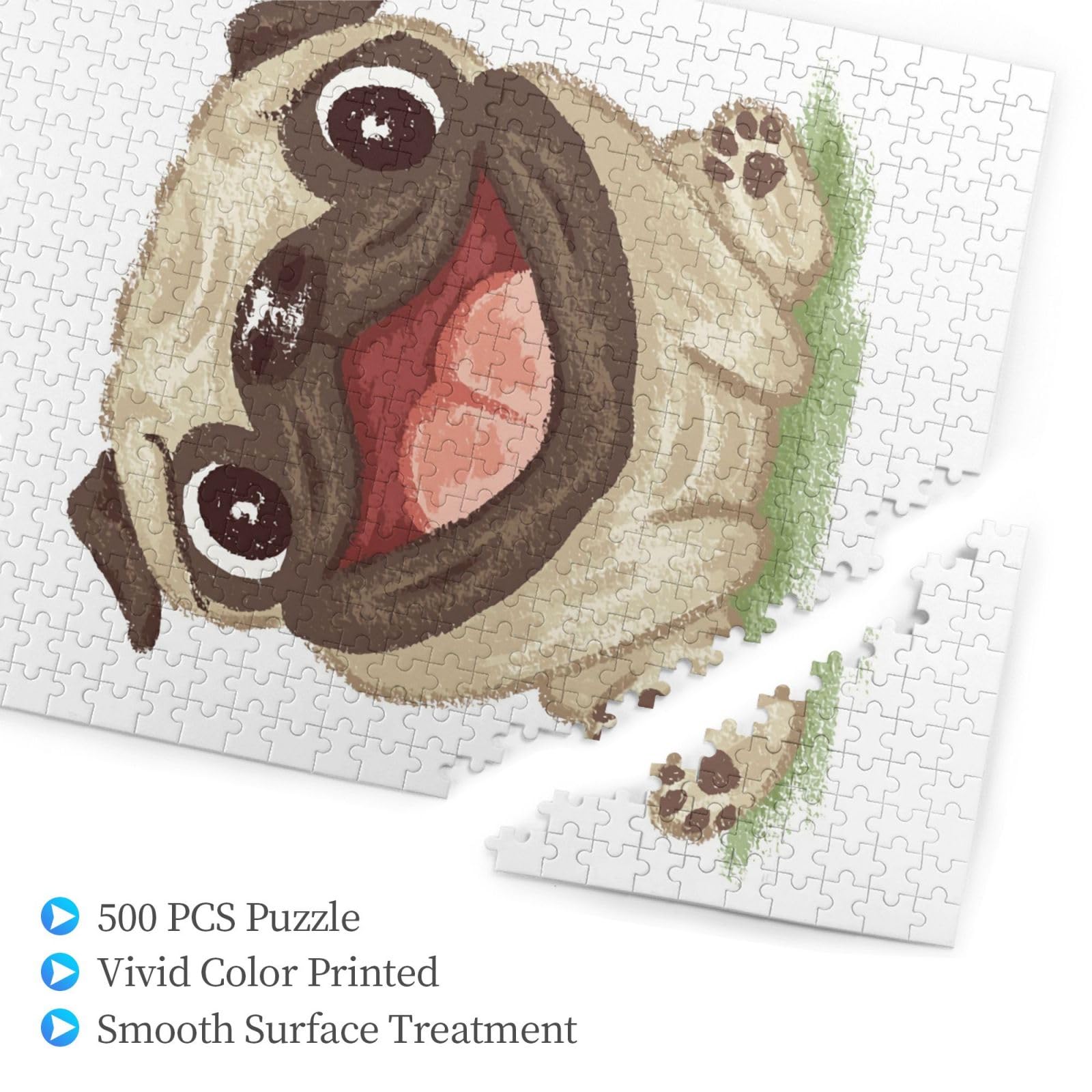 Amazon.co.jp: 500ピース ジグソーパズル 可愛い 動物 アニマル パグ 