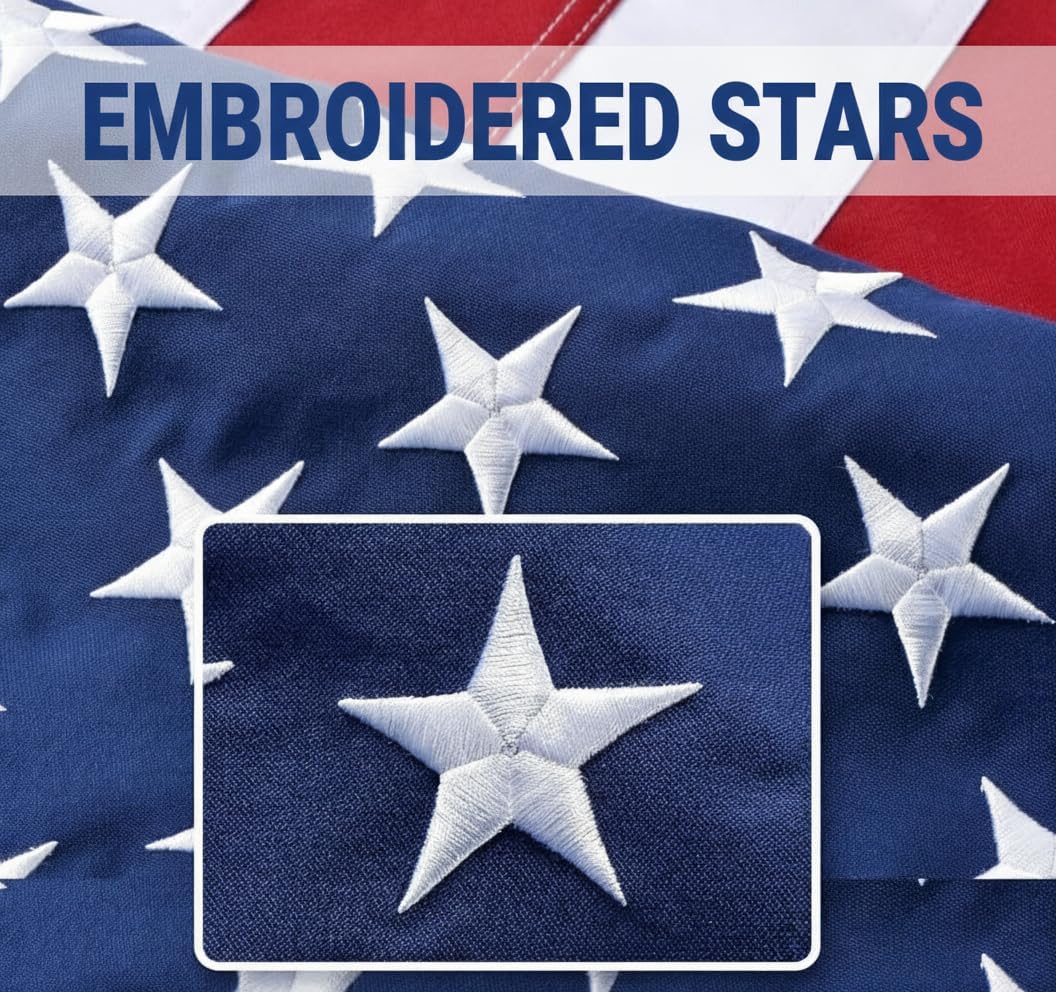 American Flag 3x5 Ft - Gift Ready Box - Built to Last So You Can Fly It with Pride