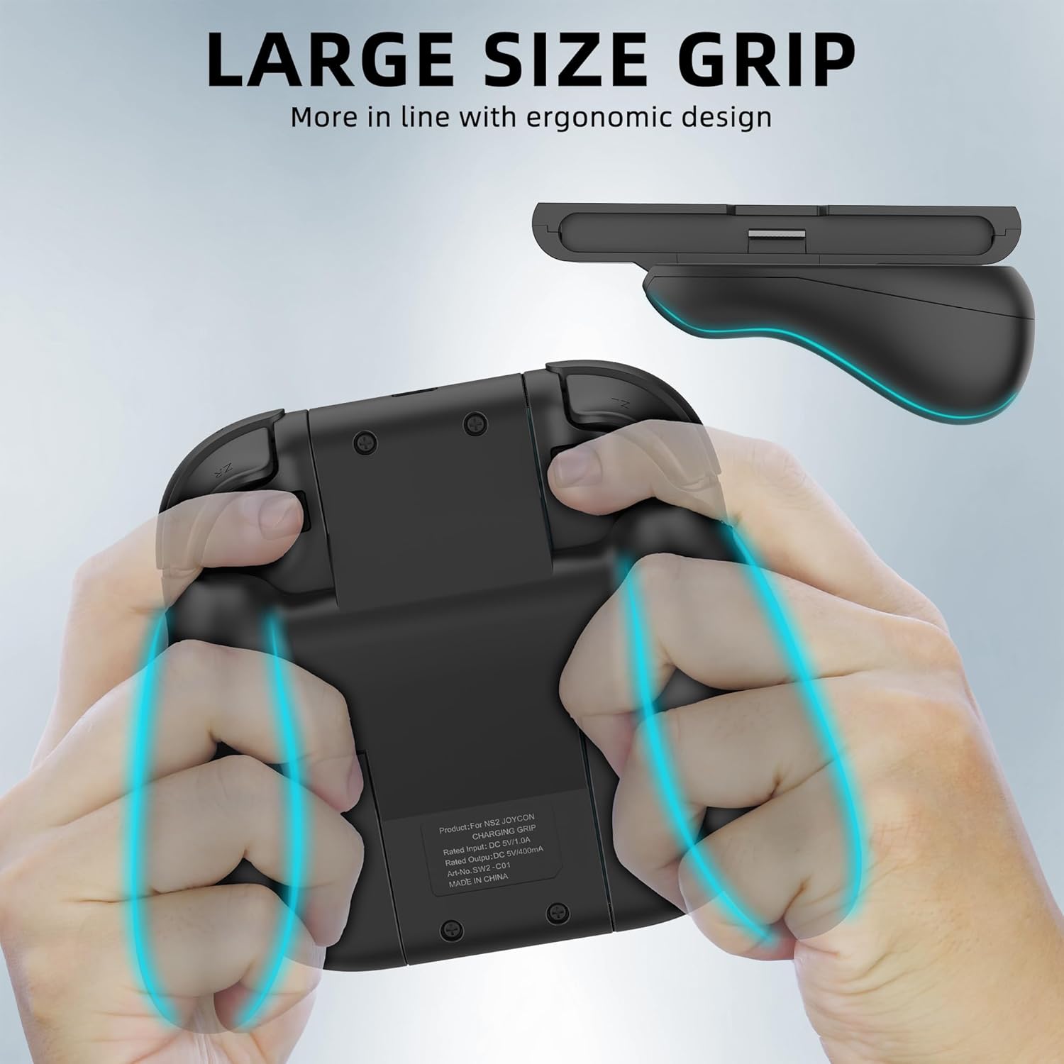 ZMBESUP Joy-Con Grip for Nintendo Switch 2, Ergonomic Comfort Grips - Standard Controller Holder for Handheld Mode -(Black) 5 711SWttkP5L. SL1500