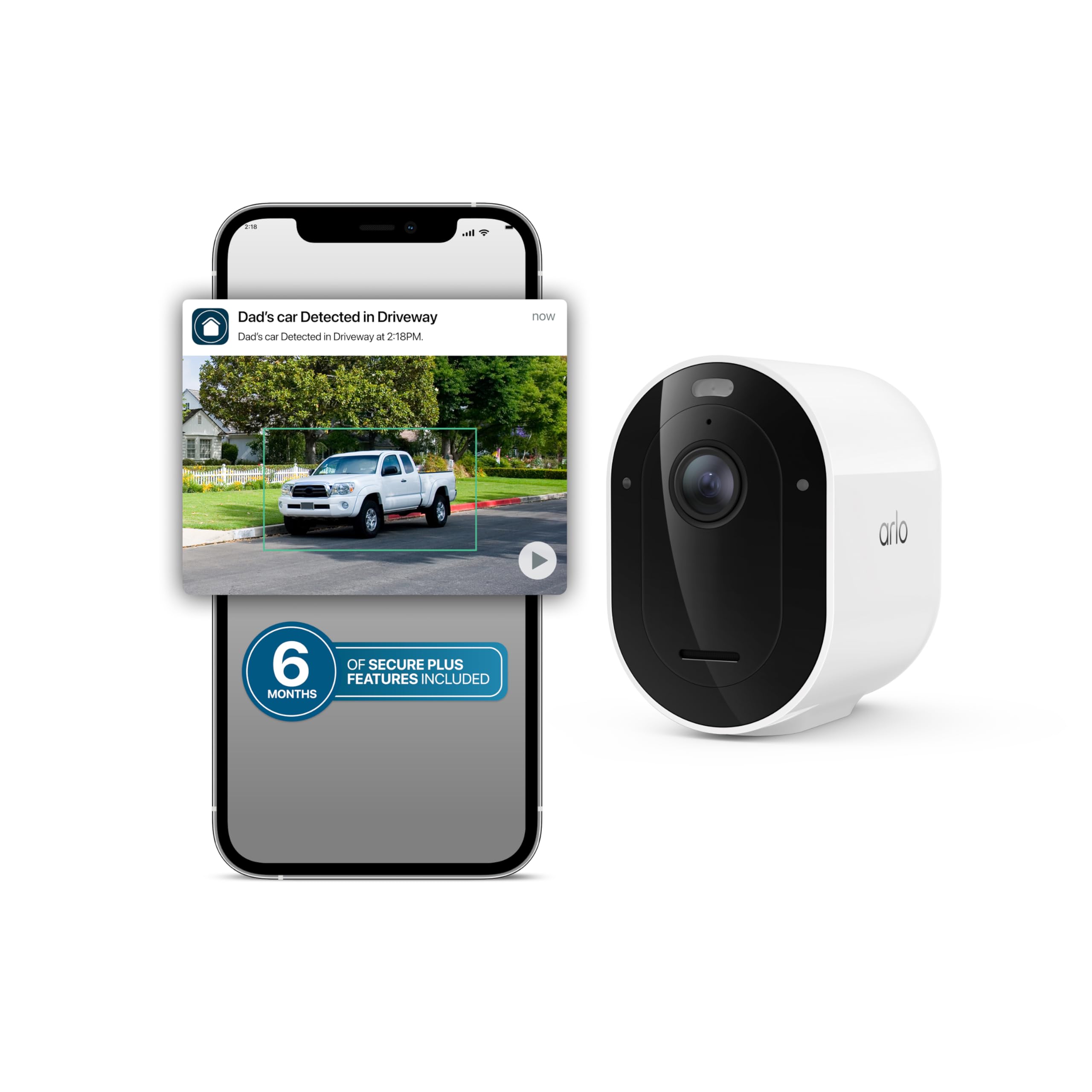Arlo Pro Security Camera 2K HDR (6th Gen, 2025 Release) Wireless Outdoor Camera, 1 Cam with 6-Month Secure Plus Subscription