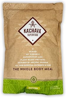 Ka'Chava All-In-One Nutrition Shake Blend, 85+ Superfoods & Nutrients, Meal Replacement, Greens Plant-Based Superfood Powder Protein Drink, Digestive Enzymes & Probiotics, Vegan Dairy Gluten Free, 2lb