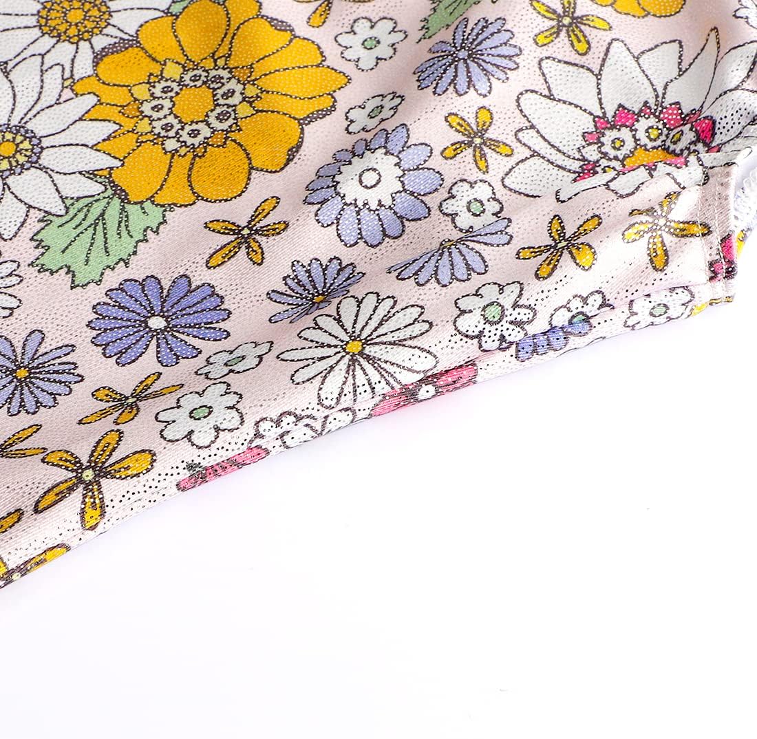 EQSJIU Gymnastics Leotards with Shorts for Girls Unicorn Rainbow Balloon Flower Sparkly Gradient Colors Biketard 1-10 Years - Image 4