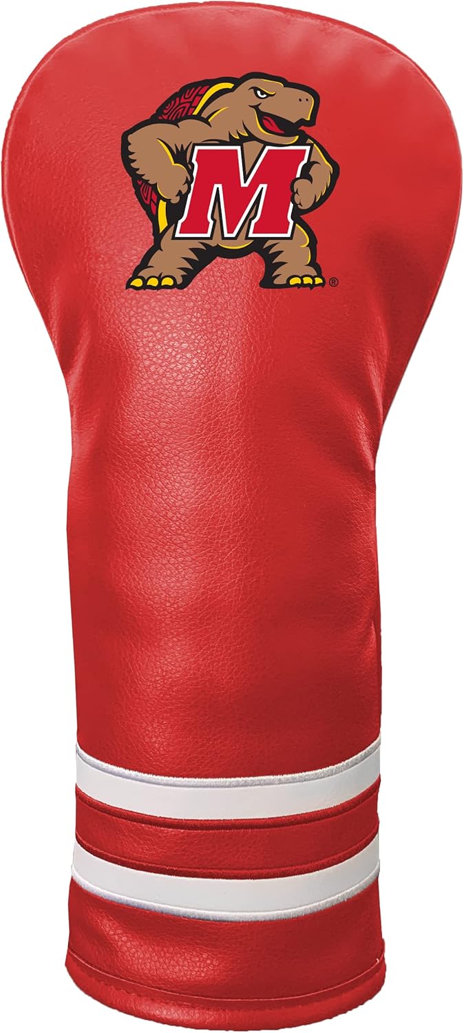 Team Golf NCAA Maryland Vintage Fairway Headcover (Color) - Printed Team Golf NCAA Vintage Fairway Headcover (Printed), Fits All Fairway, Hybrid and Utility Clubs