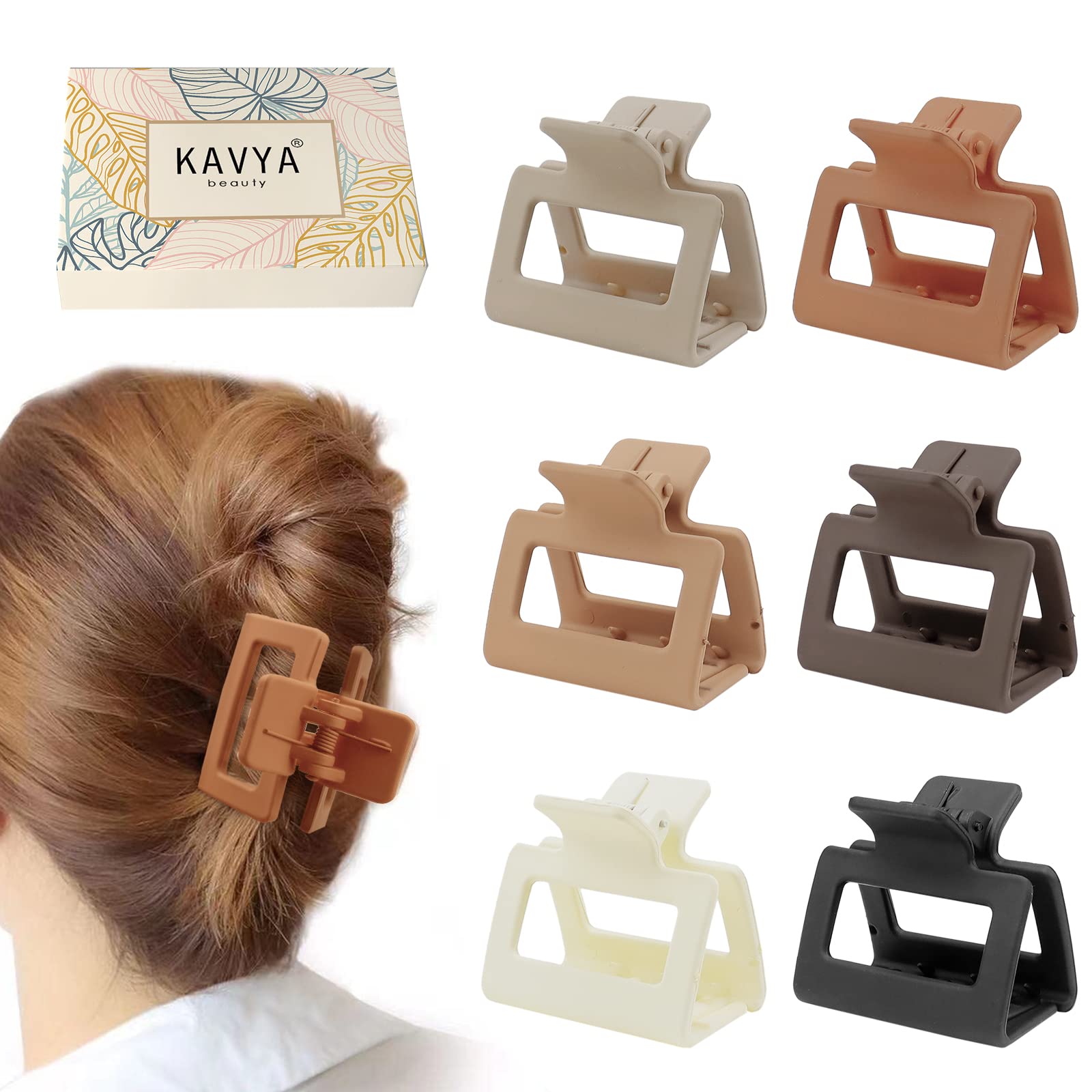 Kavya Pinzas Pelo Mujer Pequeñas 5,1cm Pinzas Para el Pelo Mate Clips Pelo Mujer Hair Clips Antideslizante Pinzas de Pelo Accesorios Pelo Mujer y Niñas