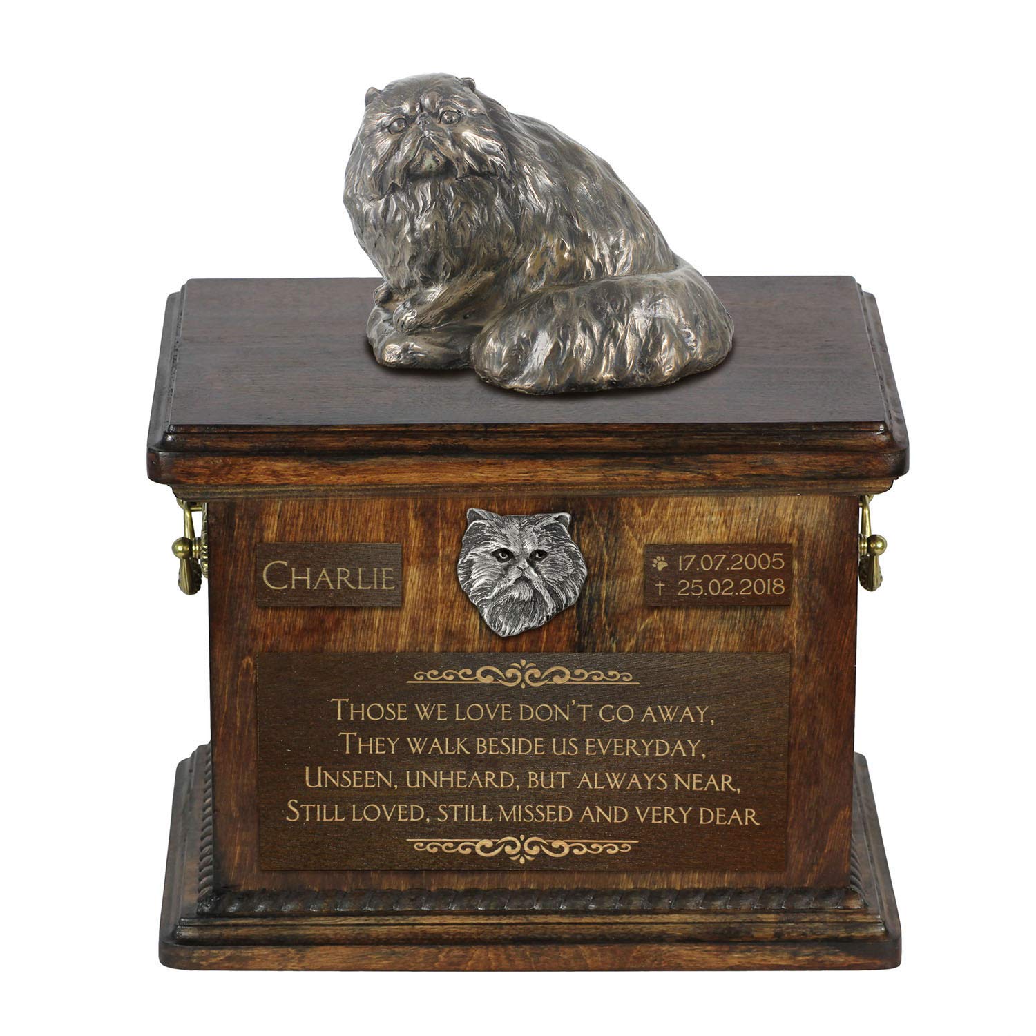 Pour les cendres de chien urne bouleau statue chat persan salon