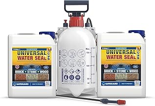 Raincheck Universal Water Seal (2 x 5L + Spruzzatore) – Impermeabilizzante Trasparente e Traspirante per Esterni, fino a 10 Anni di Protezione Incolore per Muratura, Mattoni, Legno, Pietra e Terrazzi
