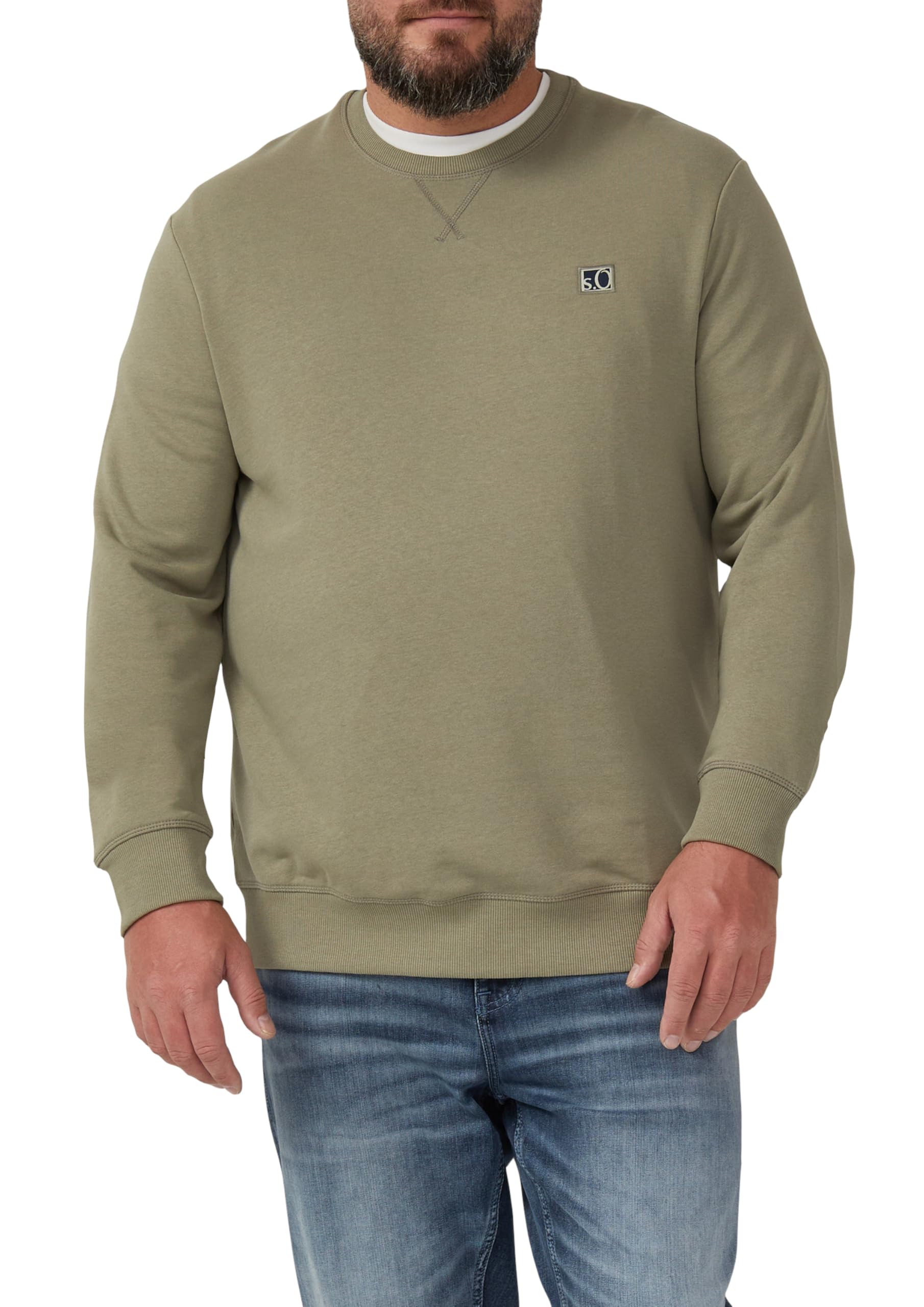 s.Oliver Sweatshirt aus Baumwollmix mit Crew Neck