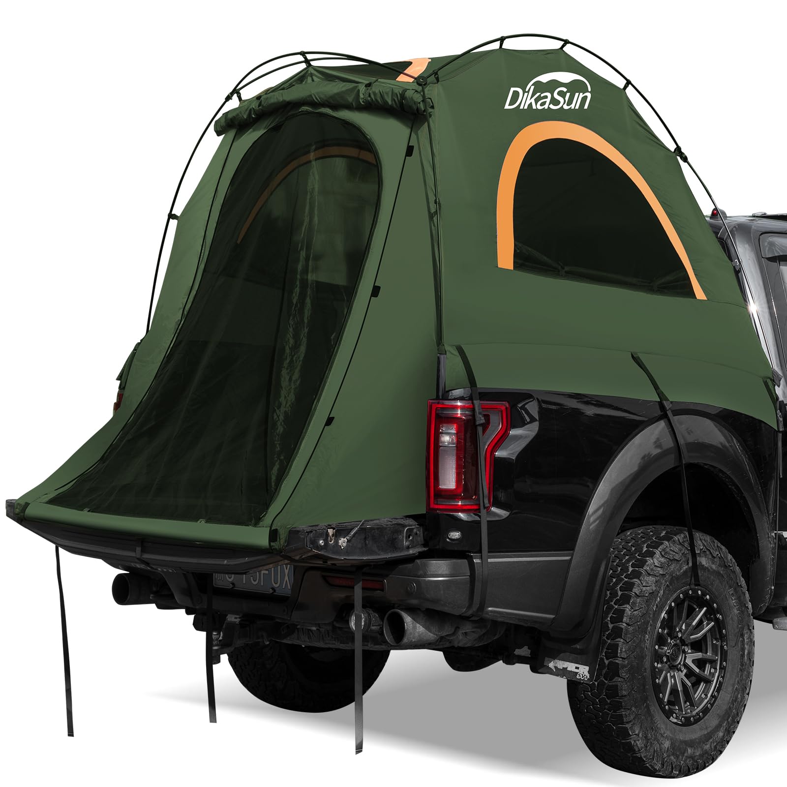 DikaSun Pickup Truck Bed Tent: Double Layer 10-Minute Quick Setup Pickup Tent 5.5-5.8 FT, Waterproof PU3000mm Tear-Resistant Truck Tent for Camping (Green) : Automotive