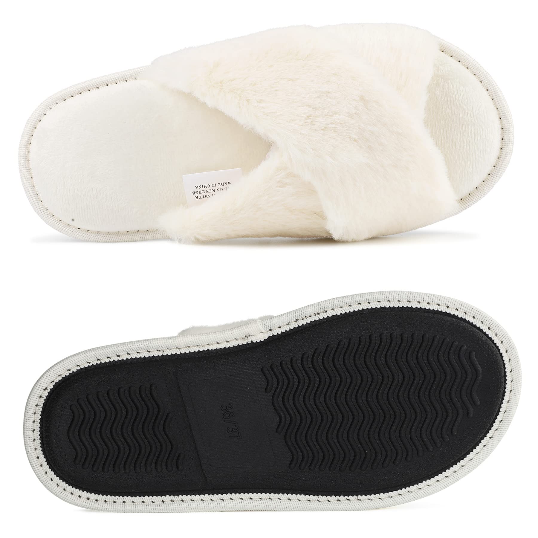 riemot Pantofole Donna in Memory Foam Ciabatte Invernali da Casa Calde leggere Comode Ciabatte Donna Antiscivolo Ciabatte Pelose Morbide Suola Scarpe Donna Invernali Indoor Outdoor