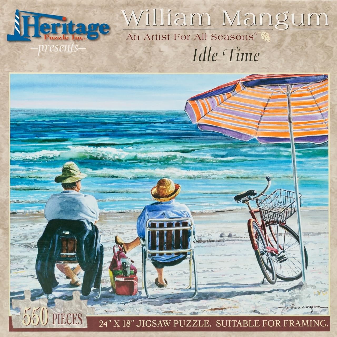 Amazon.com: Heritage Puzzle Idle Time by William Mangum 550 Pieces