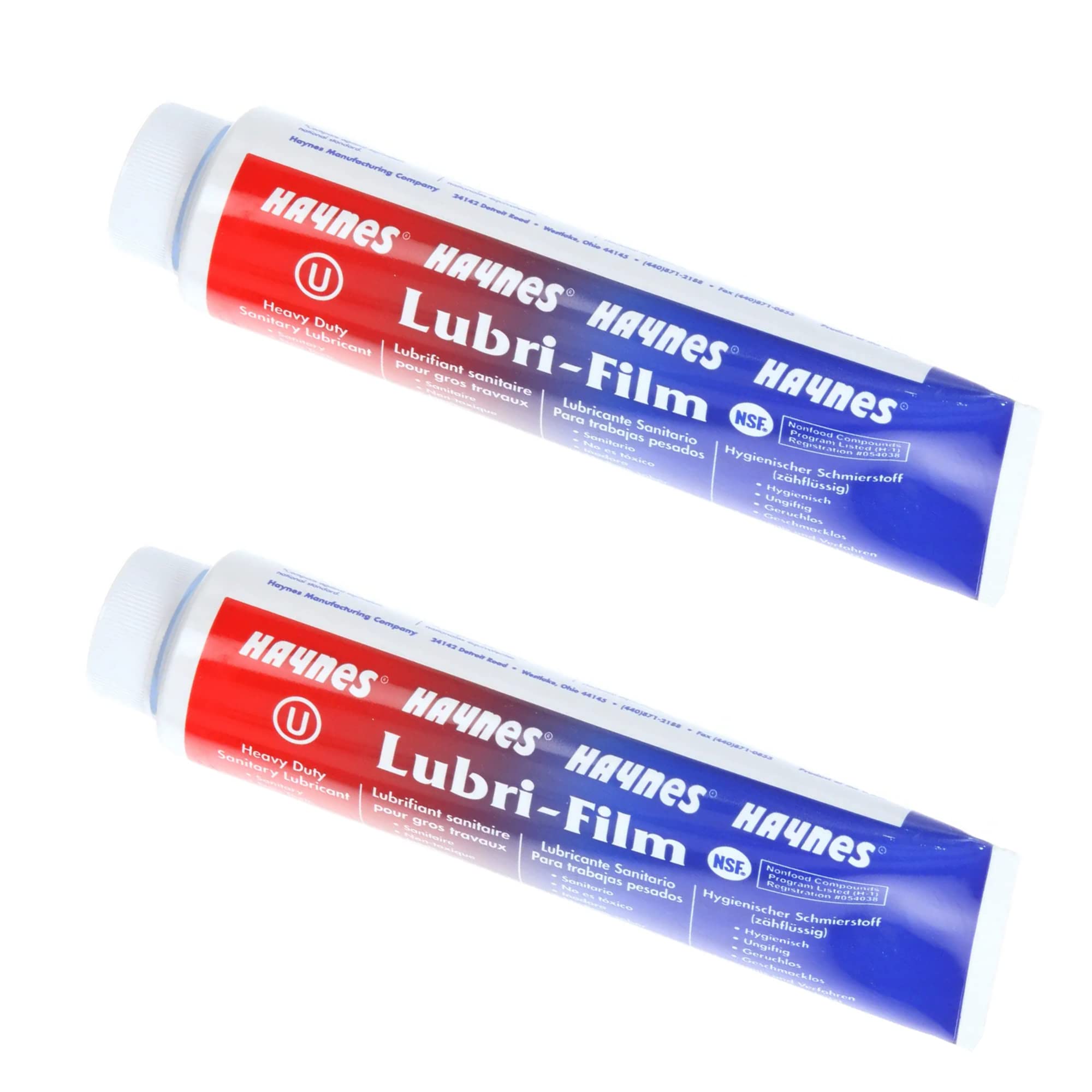 Pack of 2 Lubricant Gel For Slush and Ice Cream Machines Haynes Lubri Film 4oz Tubes