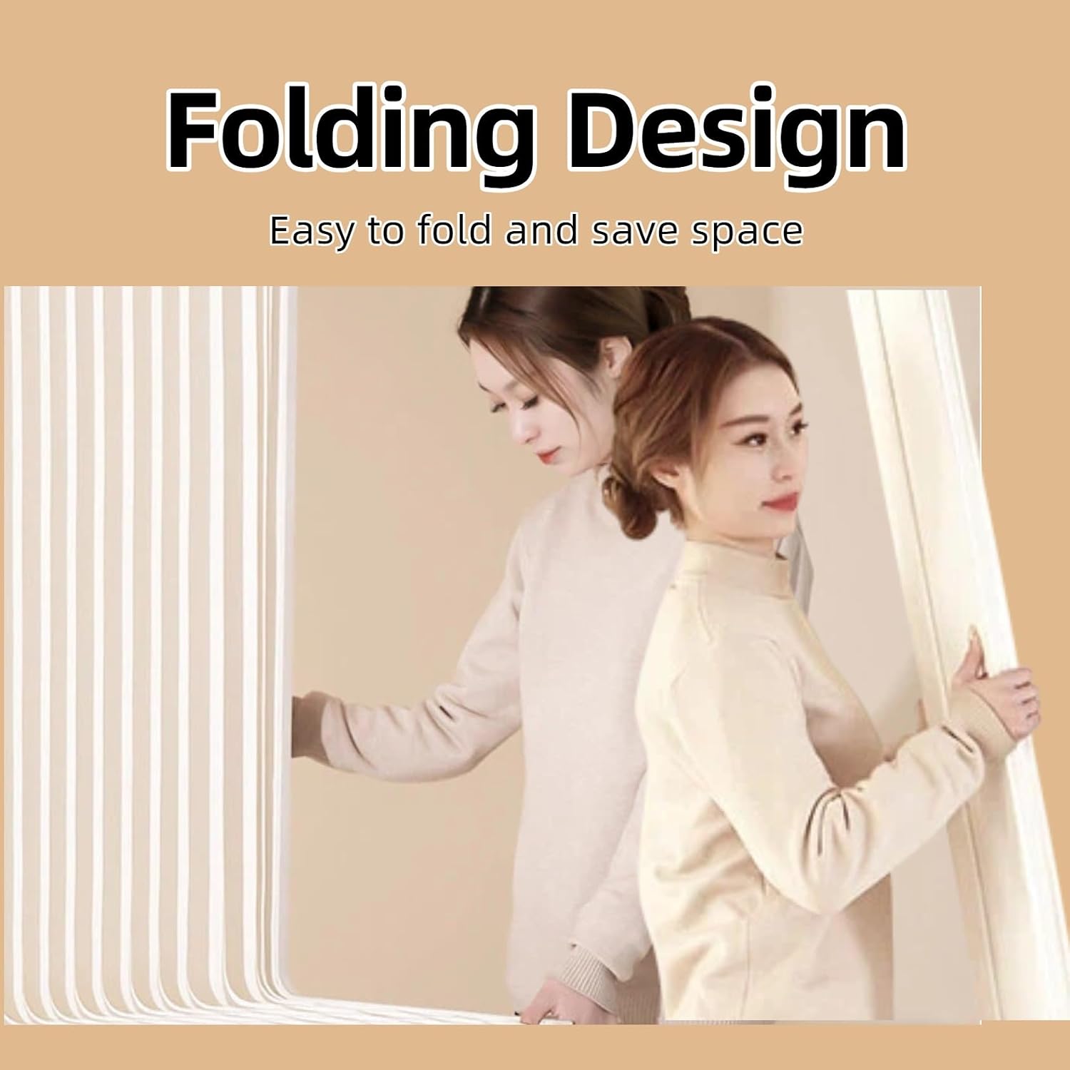 Paper Room Divider Wall, Portable Partition Wall with LED Light, Folding Privacy Screens with Storage Shelf, Office Dividers Partition(300x52x220cm-3 Layer)