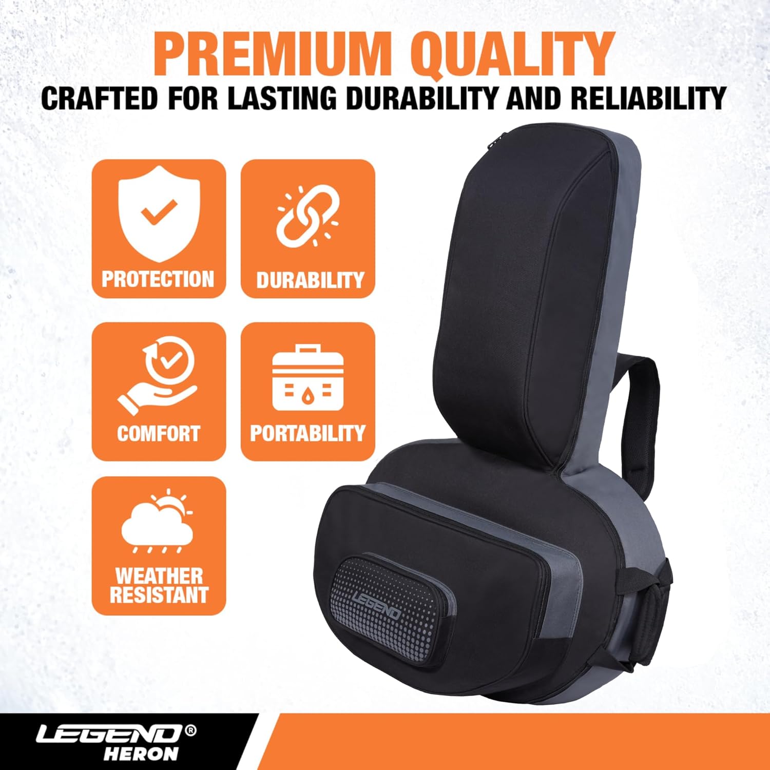 LEGEND Heron Crossbow Case - Premium Soft Cross Bow Case with Padding, Durable Hunting Crossbow Bag with Multiple Pockets, Fits Scope & Accessories, Removeable Shoulder Strap & Backpack Strap -37x24in