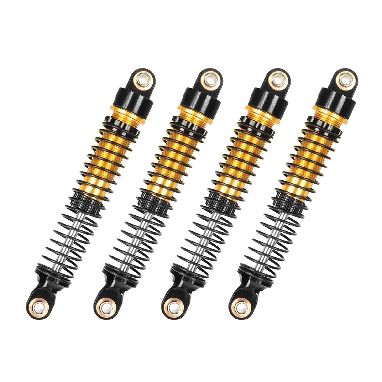 KEEDA 4PCS Aluminum Threaded Shock Absorbers Oil Damper for 1/18 RC Crawler Car TRX4M TRX4MT 1/12 RC Crawler Upgrade Parts (Gold, 65mm) - Image 4