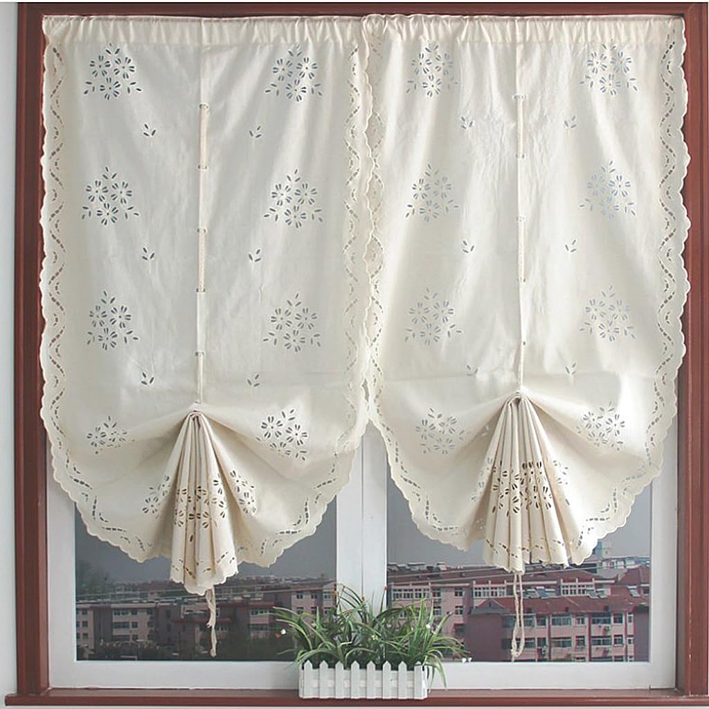 The Style Sutra® Window Kitchen Bathroom Lifting Roll Up Curtain Screen 83 * 145cm Beige | 1 Piece Curtain