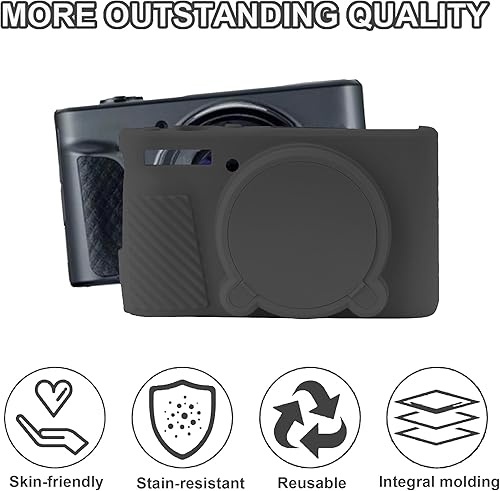 Miniatura 2 de Leayjeen Funda protectora de silicona compatible con cámara Canon SX740 SX730, carcasa protectora de silicona suave, con cubierta desmontable para