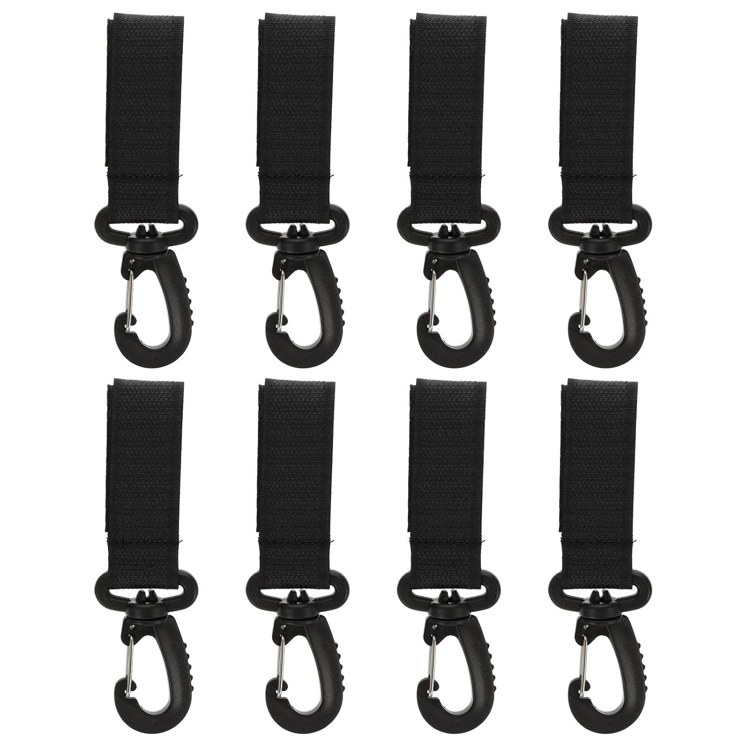 8pcs Stroller Hooks Clips for Diaper Bags with 360° Swivel, Convenient Stroller Organizer Hooks for Outdoor Shopping and Travel, Sturdy Pram Bag Hangers Set