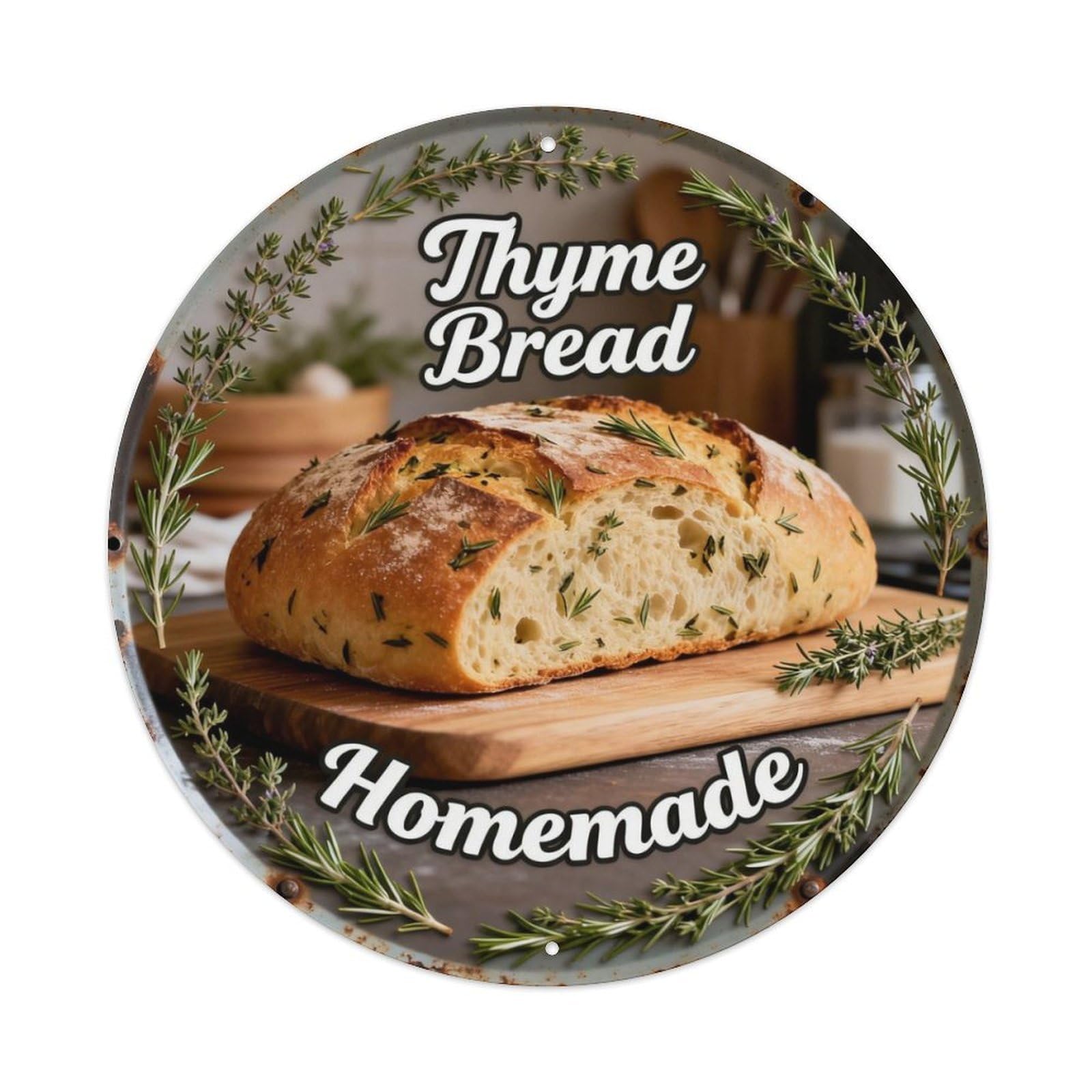 Thyme Bread Homemade Metal Tin Sign Plaque
