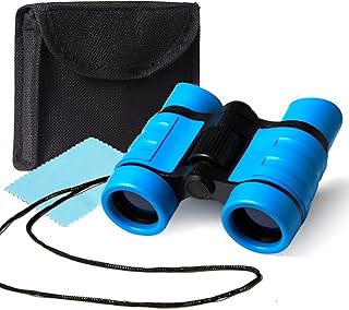 Binoculars for Kids,Kid Binoculars Outdoor Exploration Kit Age 3-12,Compact Shockproof Binoculars Kids,Toddler Binoculars Nature Game Telescope for Bird Watching,Hiking,Camping,Travel,Learning(Blue)