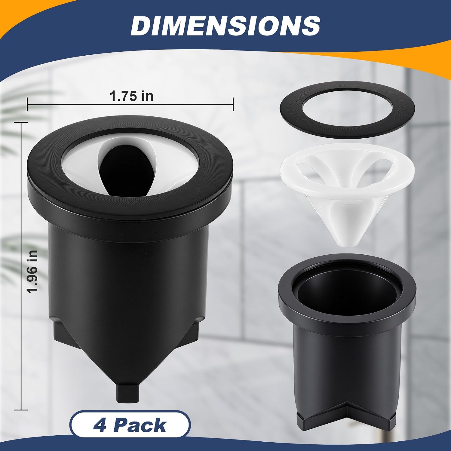 Vacuum Breaker Repair Kit, Compatible with Sloan V-551-A (4 Pack) | Replacement Parts Compatible with Sloan Regal Flushometers, Replace Broken Vacuum Breakers