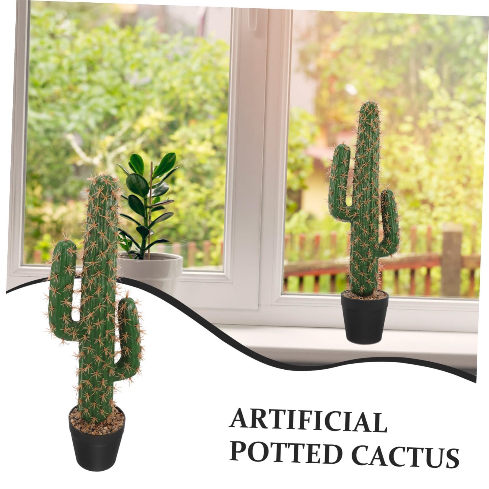 Faux cactus avec pots, bonsaï, décoration en pot, plantes grasses, figurines décoratives en plastique