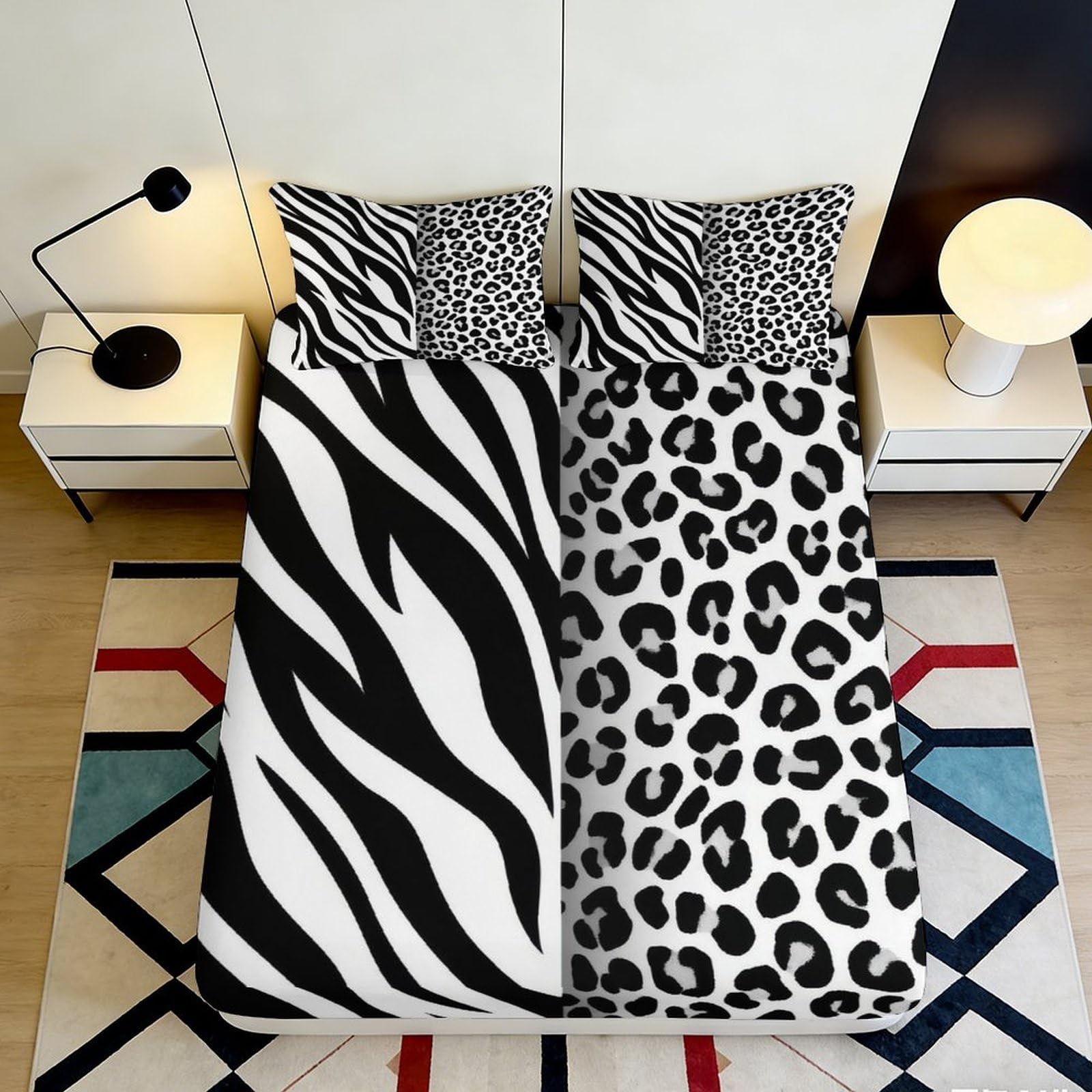 3D Printed Unicorn Fairy Fitted Sheet Microfiber Deep Pocket Bedroom Bedding Soft Non-Slip Fantasy Mattress Fitted Cover Washable 140x200x25cm