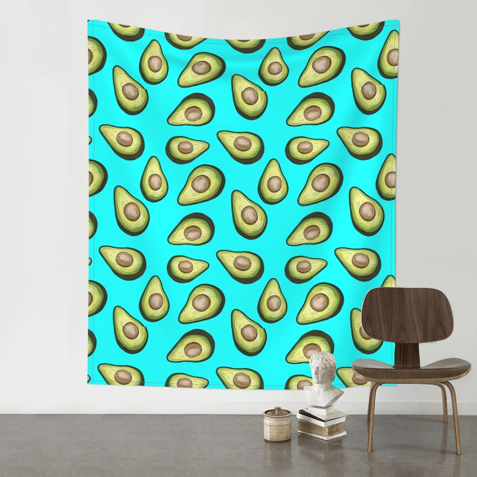 YYHWHJDE Fresh Tropical Fruit Avocado Prints Wall Tapestry 60x51in - High-Grade Polyester Throw Blanket for Bedroom, Dorm, Beach & Picnic Decor