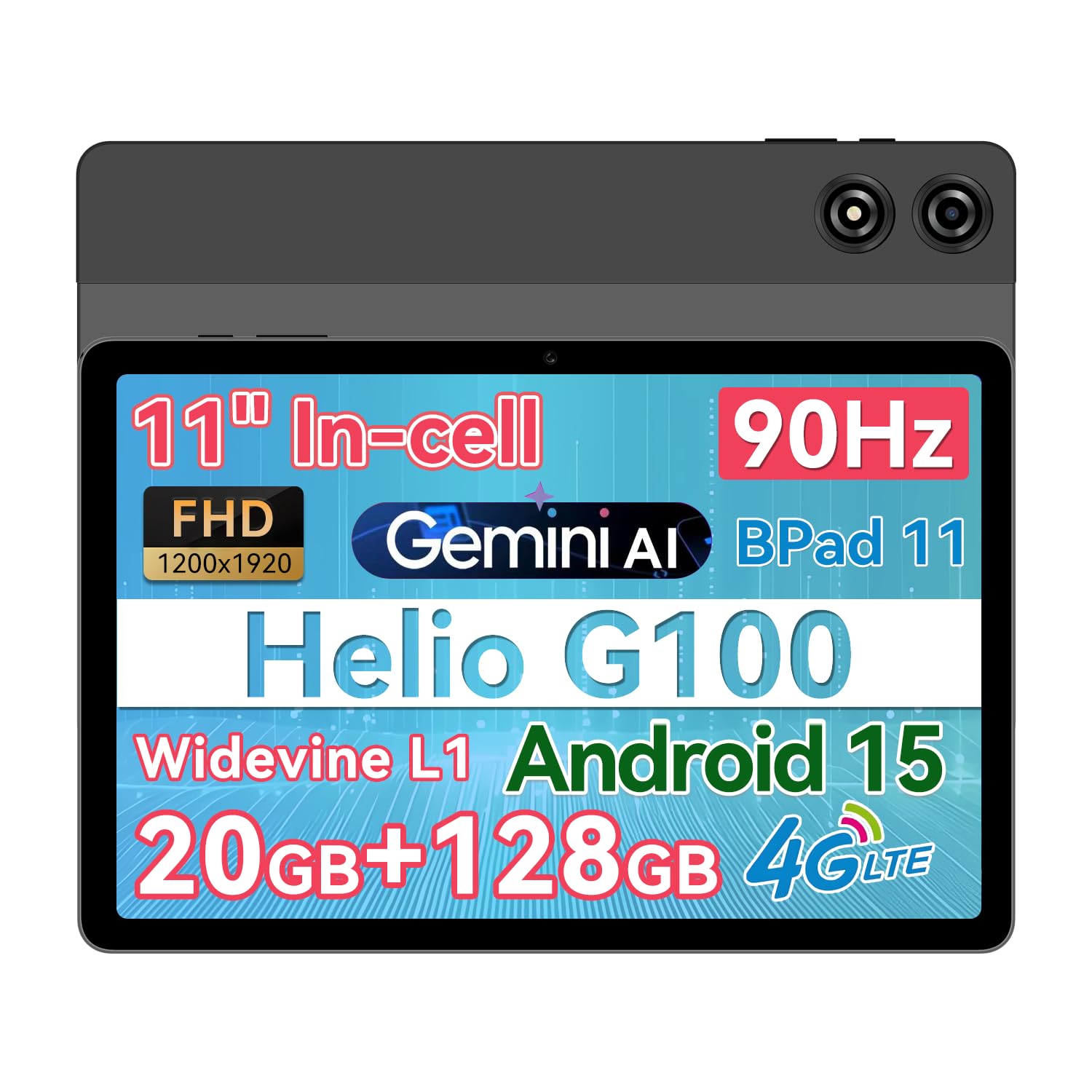 Helio G100 Android15 タブレット　11インチ　4G+WiFi タブレット Android 15 11インチ 20GB+128GB+1TB拡張 Helio G100