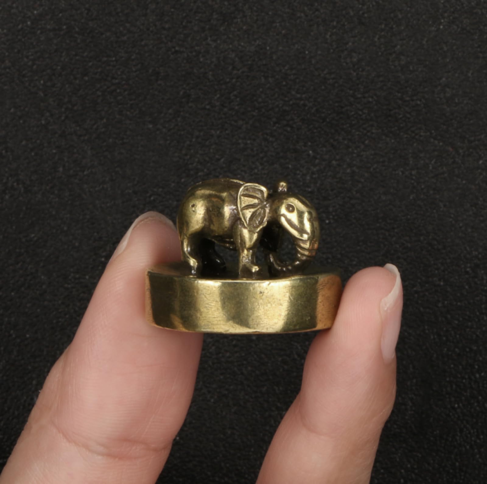 HIRAIDAI Messingornamente Mini-Tierkreis-Siegel Aus Antikem Messing Büro-Desktop-Dekoration Kunsthandwerk 5 Stück