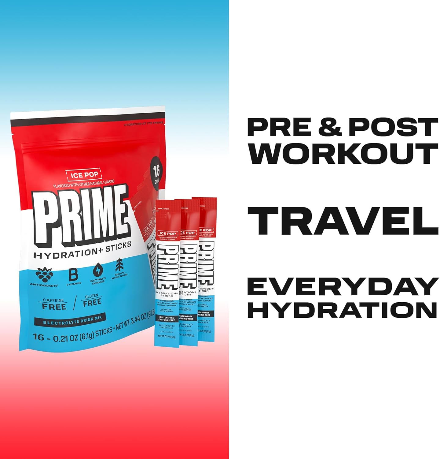 PRIME HYDRAT+ Electrolyte Powder Stis, Ice , Sr Hydrat