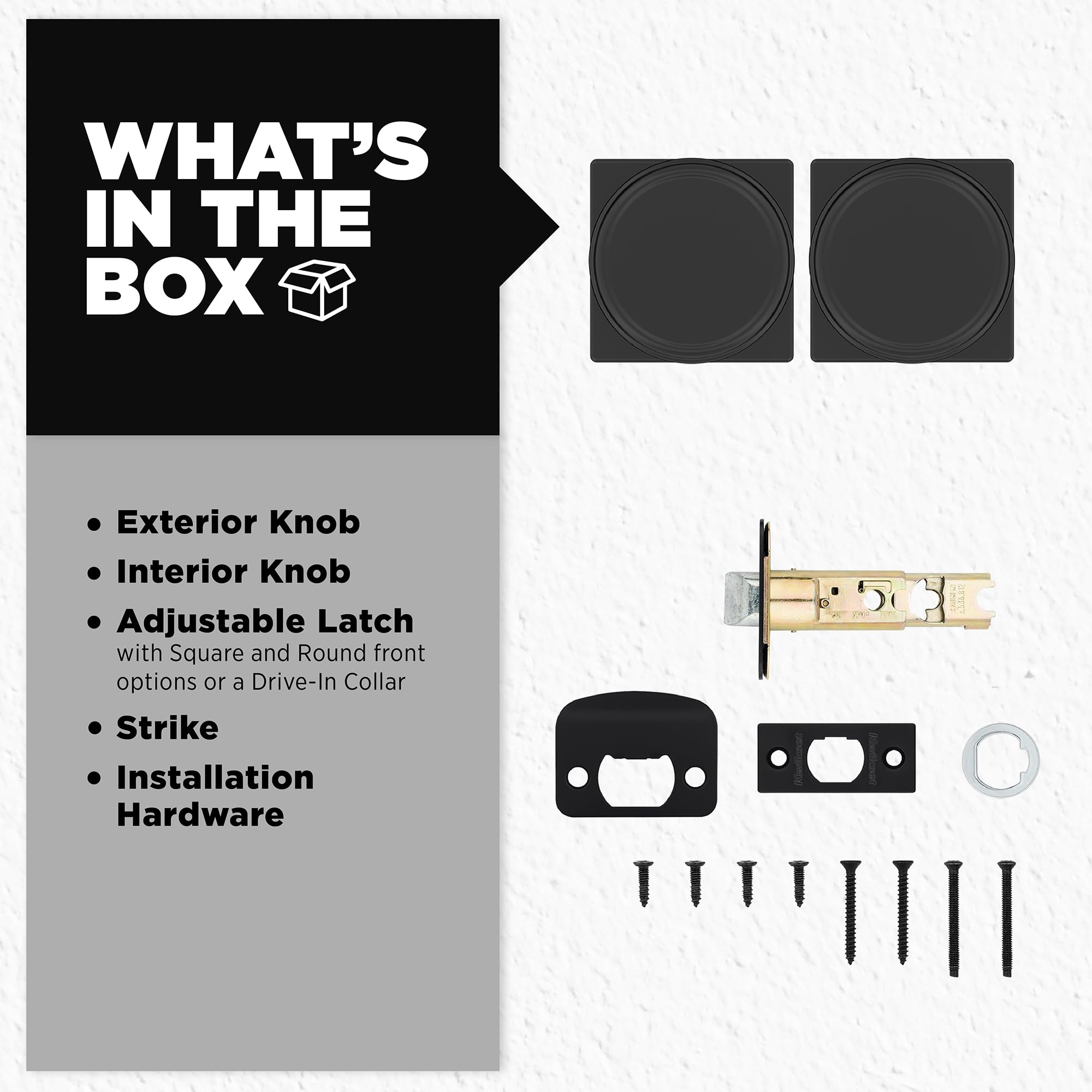 Kwikset Maven Matte Black Passage Knob - Buy Now -5