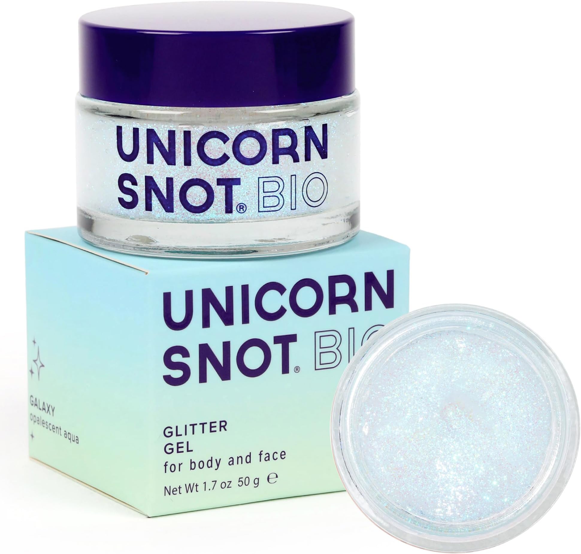 UNICORN SNOT Bio Glitter Gel for Body and Face for Women - 1.7 oz Gel