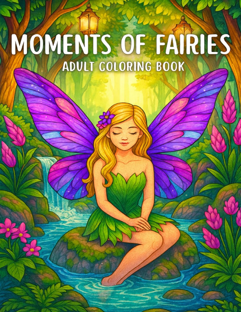 Moments of Fairies Adult Coloring Book: Enchanting Fairy Moments, Magical Forest Scenes & Whimsical Fantasy Art for Relaxation, Mindfulness and Creativity