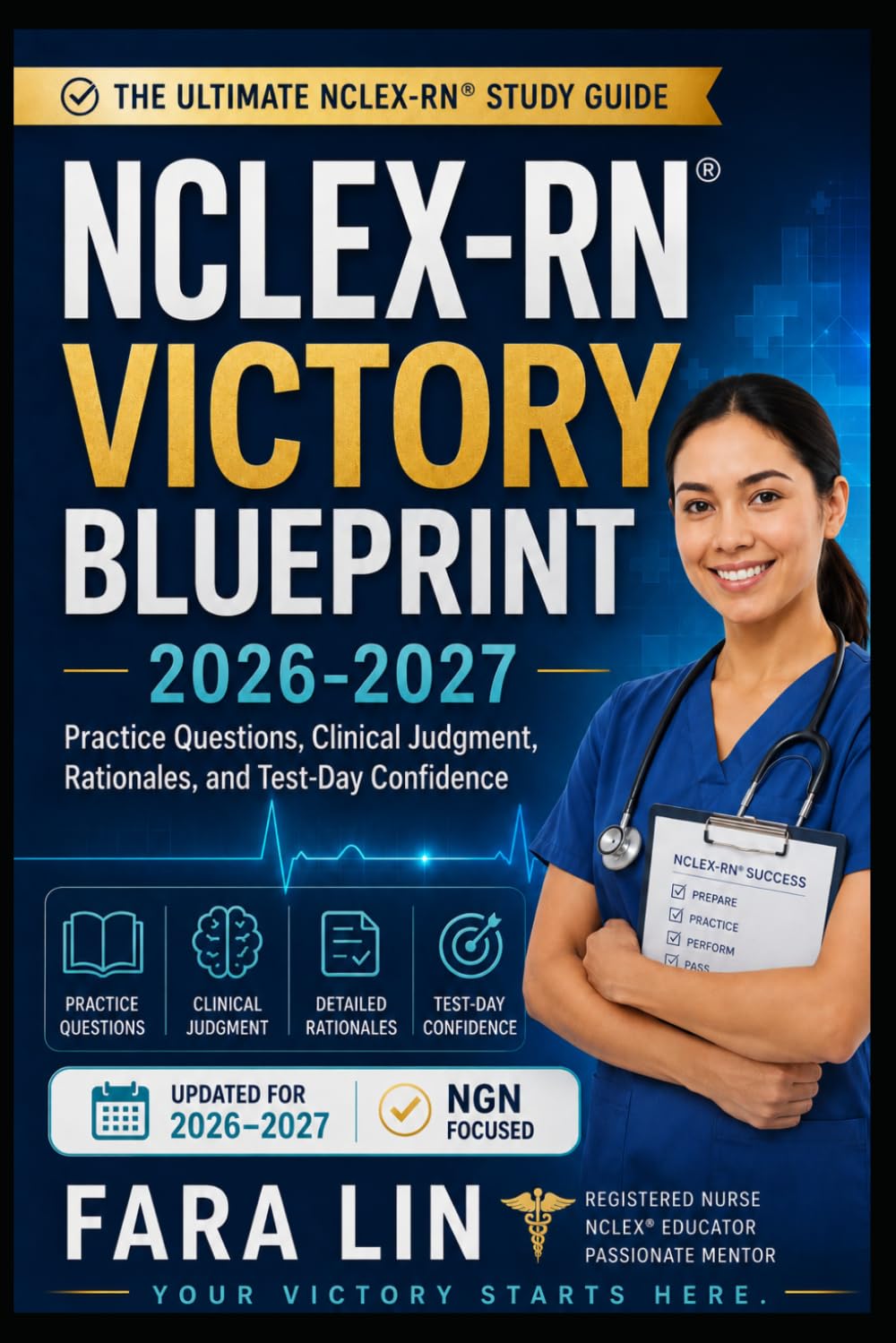 NCLEX-RN Victory Blueprint 2026–2027: Practice Questions, Clinical Judgment, Rationales, and Test-Day Confidence