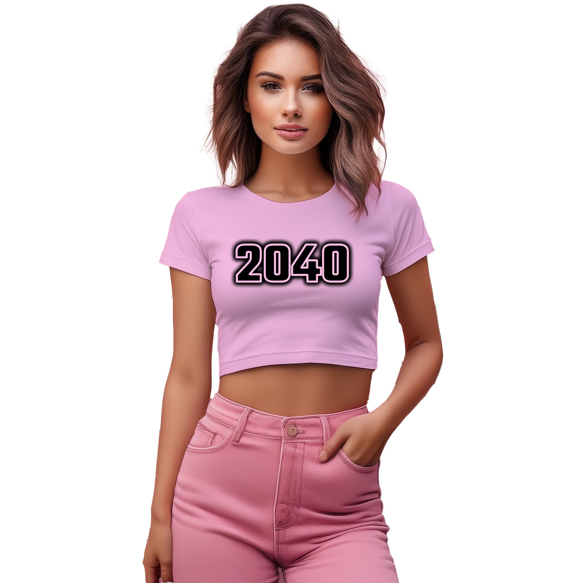 Crop top 2040 rose clair pour vos sorties d'été ensoleillées