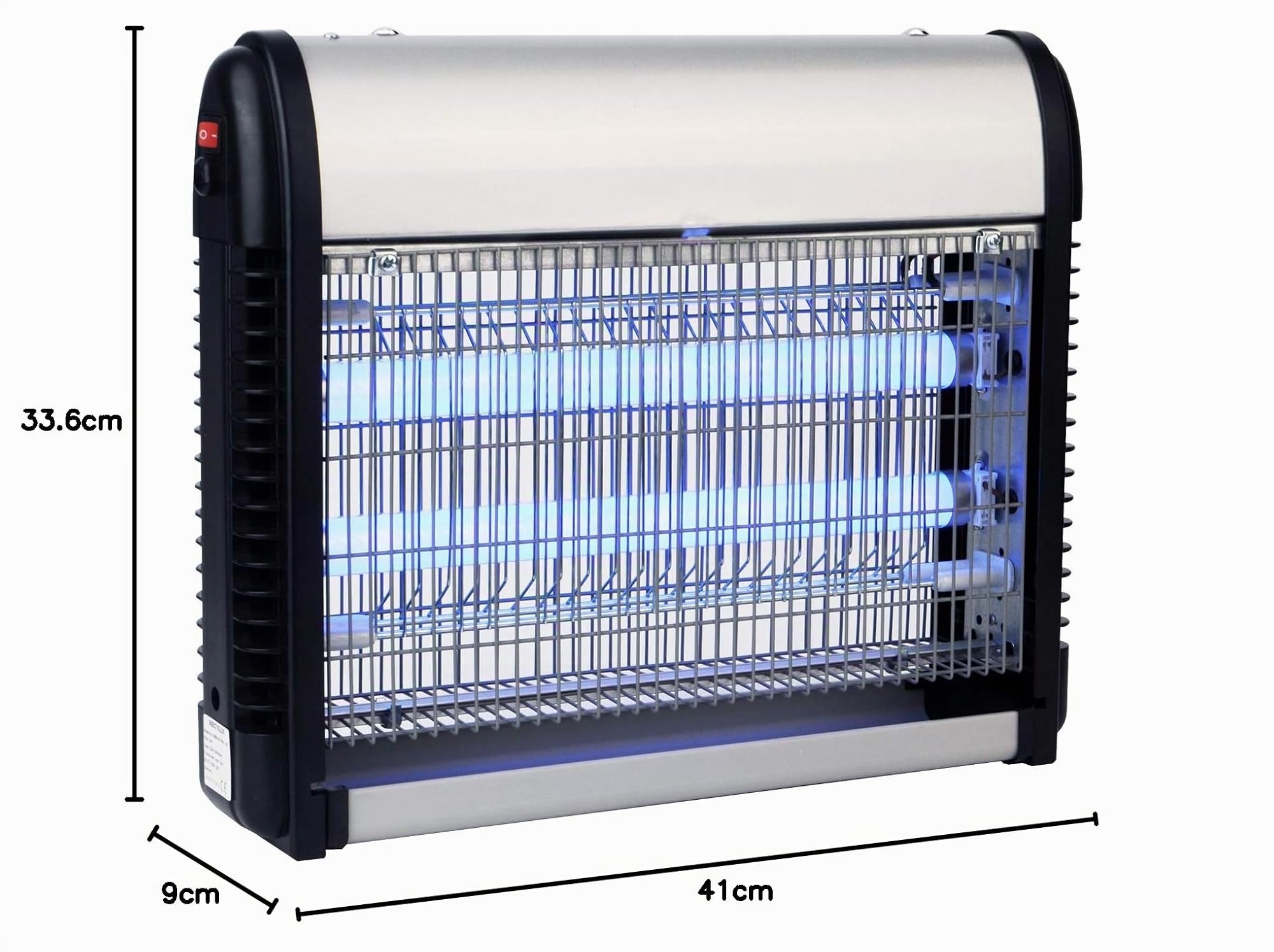 SIMON - Mata Moscas y Mosquitos Eléctrico, Lámpara Antimosquitos para Interior, Mata Moscas Electrónico, Ilumina y Mata Insectos, Cobertura de 80-100m², Luz LED 2x6,5 W, Color Negro