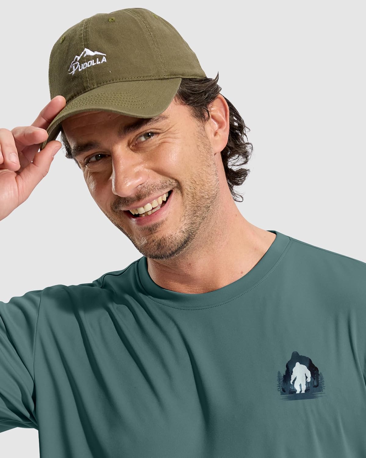 Pudolla Men's Fishing Swim Graphic Shirts Short Sleeve Sun Protection UV UPF 50+ SPF Tee Quick Dry Lightweight Water Tops