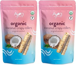 Ava Organic Coconut Crispy Rollers (14.1 Ounce) (Pack of 2)