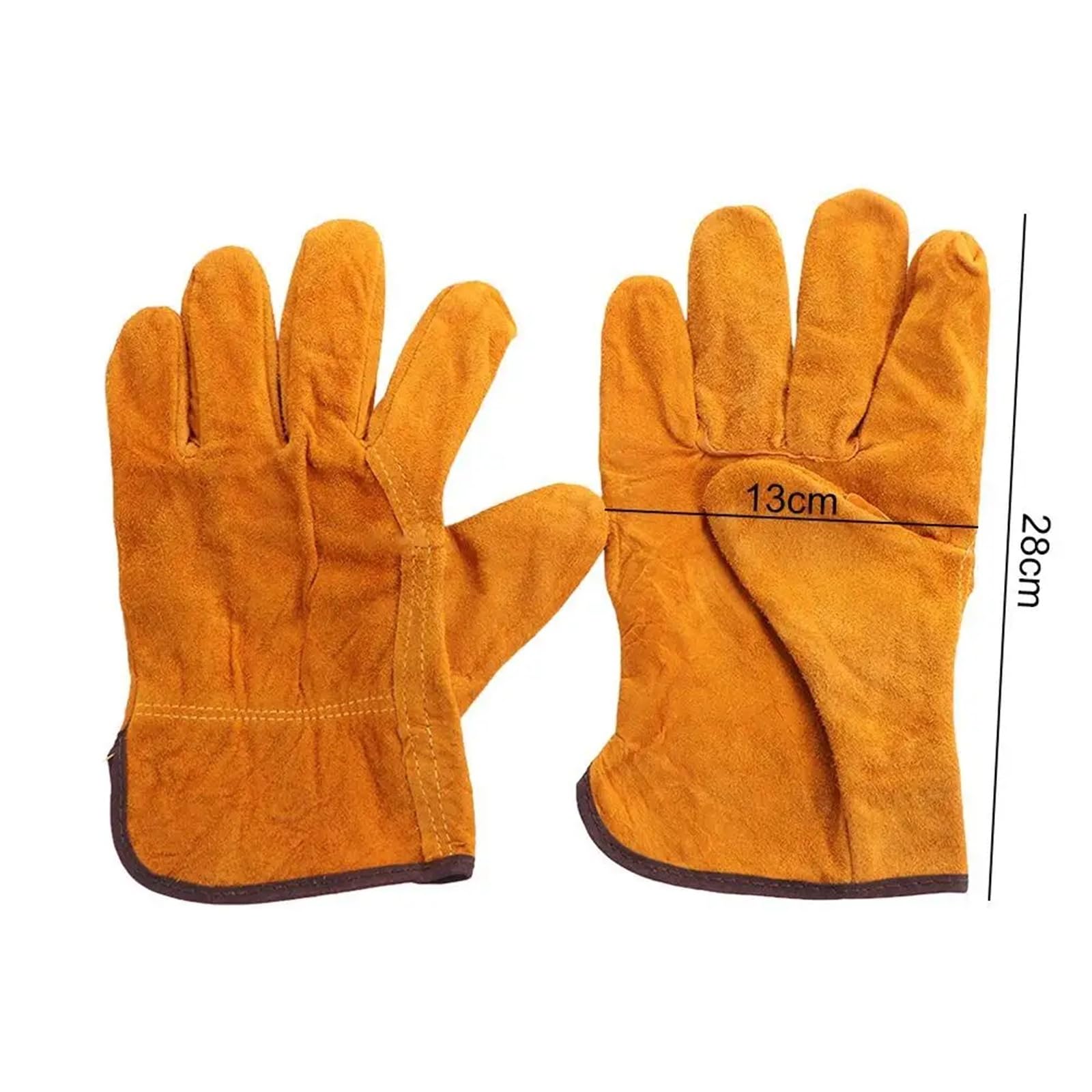 Compatible con 1 par de guantes de soldadura de cuero de vaca ignífugos, resistentes al calor y al ácido, protección laboral for tareas de soldador