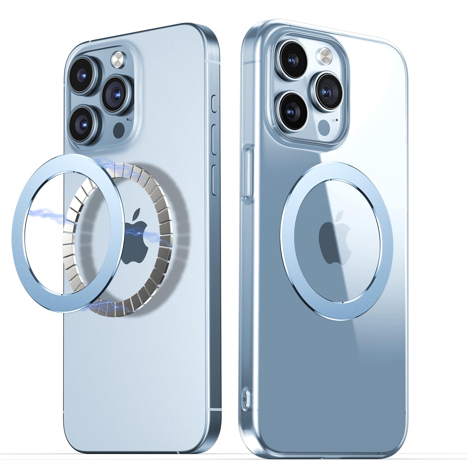 Magnetic Ring Sticker for Magsafe Phone Magnet 2 Pack, Upgrade Bulit-in Magnet for Wireless Charging, Phone Case, Car Holder, Universal Conversion for