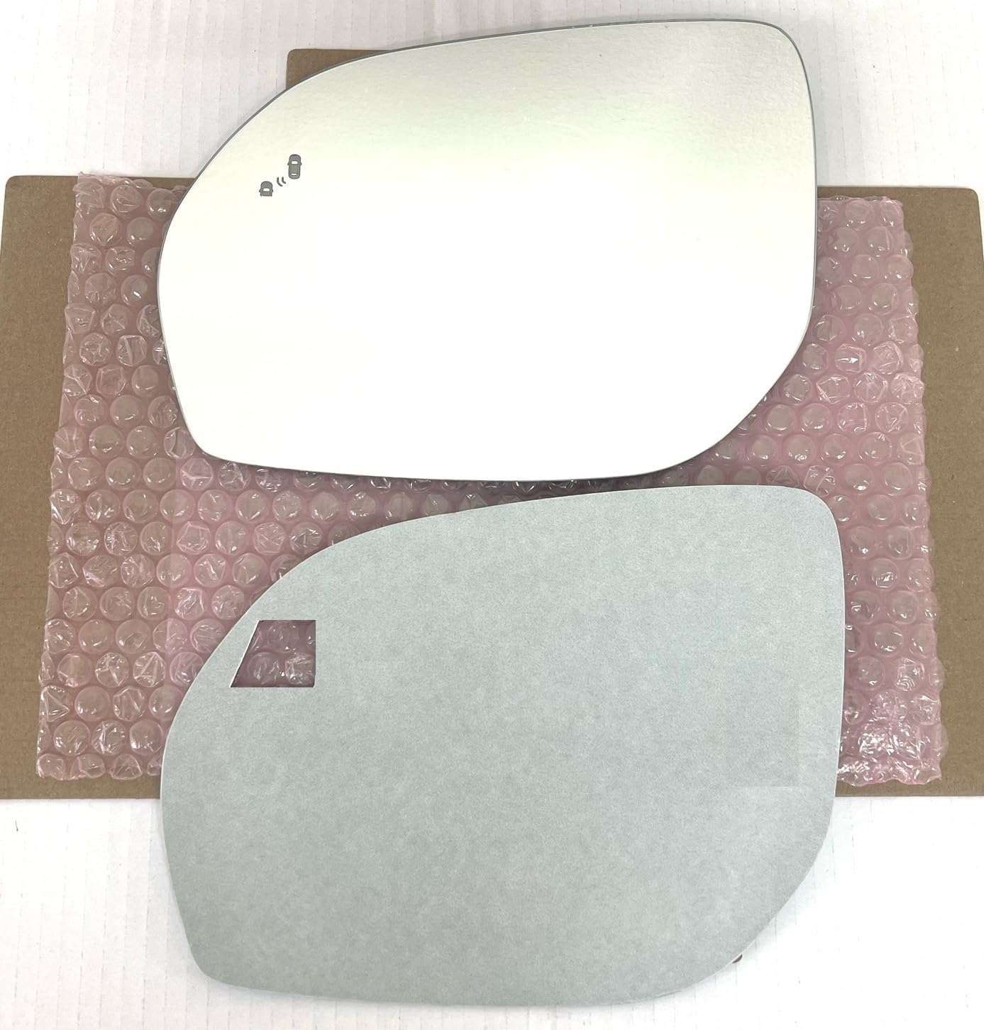 Blind Spot Flat Mirror Glass with Full Size Adhesive for 2013-2019 Hyundai Santa Fe - 2019 Santa Fe XL Driver Side View Left LH