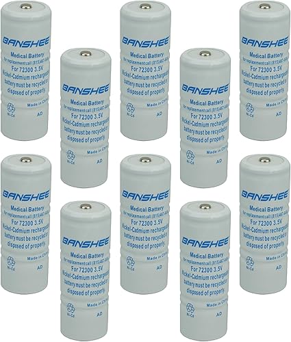 Miniatura 1 de Banshee Paquete de 10 piezas de repuesto de gran capacidad para Welch Allyn 72300 3.5V batería 71000