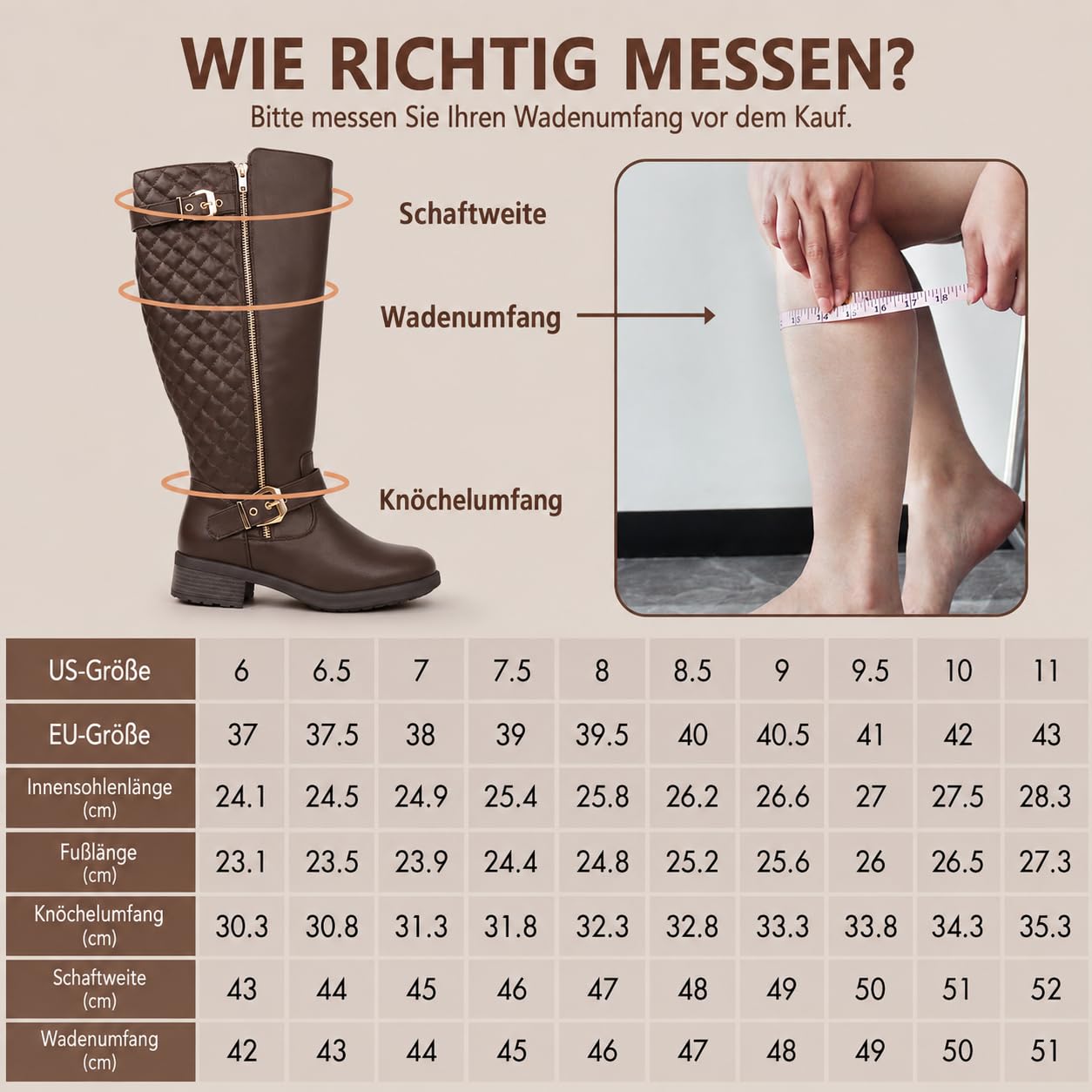 Damen-Reitstiefel mit extra breiter Wade, kniehoch, Retro-Doppelschnalle, schicker Stil, Herbststiefel