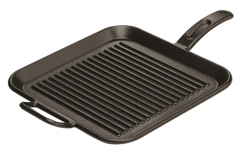 BOLD Pre-Seasoned Cast Iron Grill Pan, Design-Forward, 12 Inches |