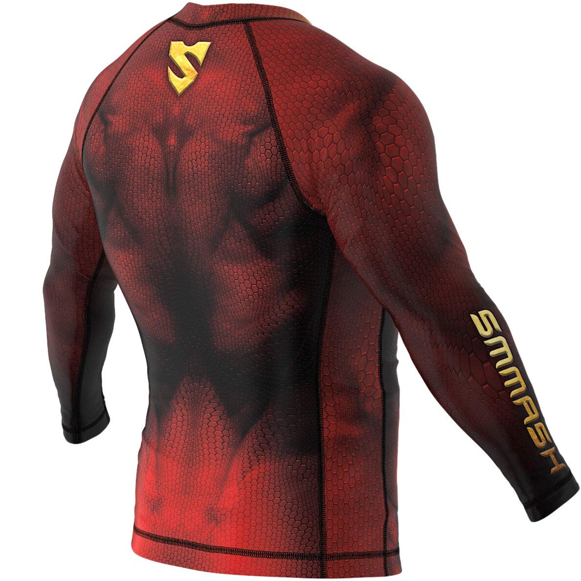 SMMASH Rashguard Homme à Manches Longues, Tee Shirt pour Hommes, T-Shirt de Sport Boxe MMA Kickboxing Krav Maga, Matériau Antibactérien, Produit dans l'Union Européenne