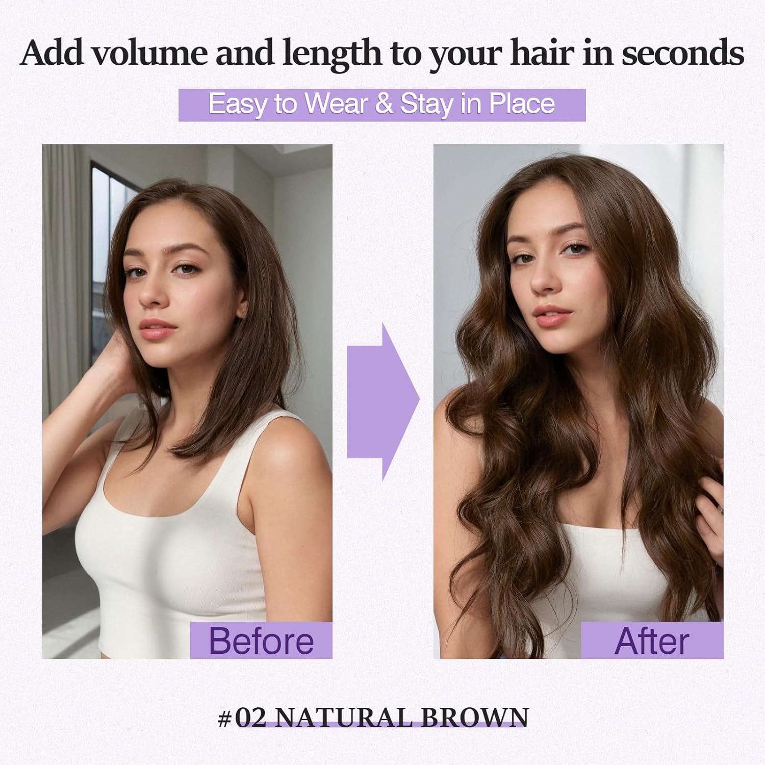 Halo Hair Extensions Real Human Hair,Halo Hair Extension 100% Human Hair, Wire Hair Extensions,Straight Warm Brown 18inch/65g