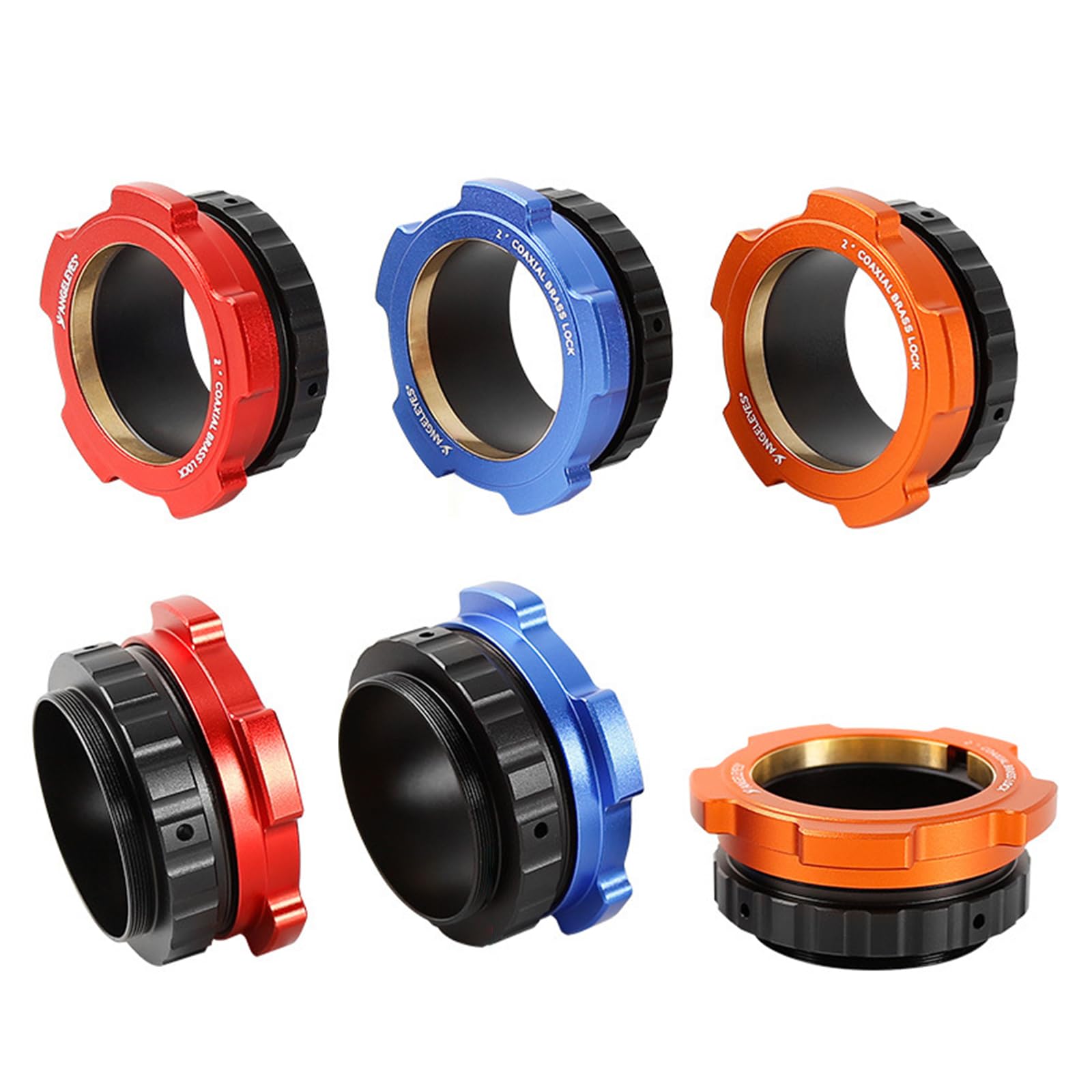 Adaptador coaxial de alta precisión para telescopios astronómicos con conversión de rosca y funda de camping de bloqueo seguro