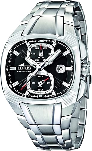 Lotus - 15752/2 - Montre Homme - Quartz Analogique - Chronomètre - Bracelet  Acier Inoxydable Argent : Amazon.fr: Montres